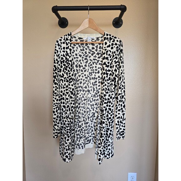 Diane Von Furstenberg animal print cardigan women's size medium - Picture 1 of 11